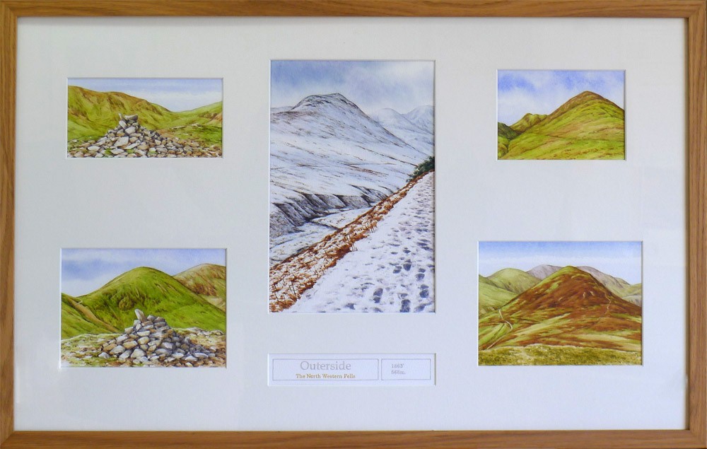 Outerside, Wainwrights in Colour framed