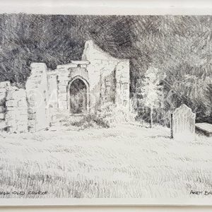 Brignall Old Church pencil sketch