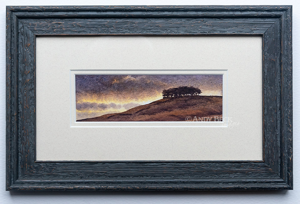 Sunset beyond Kirkcarrion (Teesdale) framed